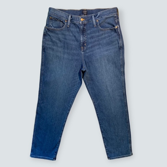 WOMEN’S J. Crew High Rise Classic Vintage Blue Jeans Size 34 in EUC - Picture 1 of 15